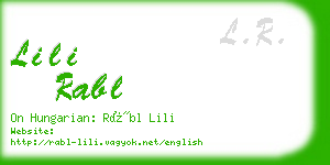 lili rabl business card